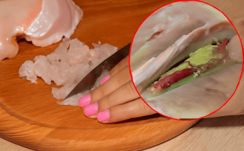 Rasjekla piletinu kupljenu na pijaci pa joj se utroba prevrnula: “Zna li neko šta je ovo?” FOTO