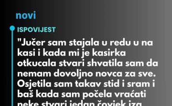 “Jučer sam stajala u redu u na kasi…”