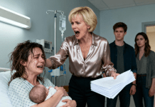 Upravo je rodila – njezini svekar i svekrva predali su joj papire za razvod… Ne znajući da je tajna milijarderka…