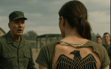 Podcjenjivali su je u vojnom kampu! Ali kad joj se košulja rasparala, čak je i zapovjednik zanijemio ugledavši tetovažu na njezinim leđima…