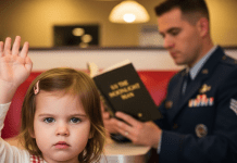 Djevojčica, stara jedva tri godine, podigla je svoju sitnu ruku u kafiću: palac skriven, prsti stisnuti preko njega. Znak S.O.S.-a bio je jasan.