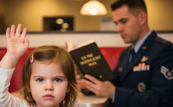 Djevojčica, stara jedva tri godine, podigla je svoju sitnu ruku u kafiću: palac skriven, prsti stisnuti preko njega. Znak S.O.S.-a bio je jasan.