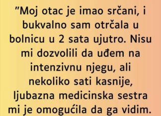 Kada je saznala ko je medicinska sestra zaledila se ….