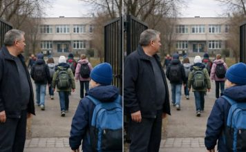 Svako jutro je stajao ispred školskih vrata i promatrao djecu fiksnim, istraživačkim pogledom.