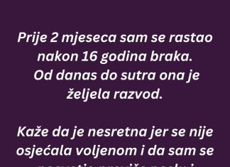 “Prije 2 mjeseca sam se rastao nakon 16 godina braka…”