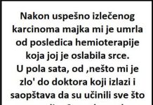‘Nakon uspešno izlečenog karcinoma majka mi je umrla’