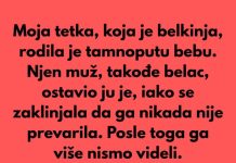 Moja tetka, koja je bila belkinja, rodila je tamnoputu bebu.