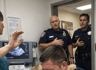 Policajac se sagnuo i zagrlio svog službenog psa dok je veterinar pripremao posljednju injekciju za nju, ali u posljednjem trenutku pas je učinio nešto zbog čega su svi u sobi ostali ukočeni od šoka.