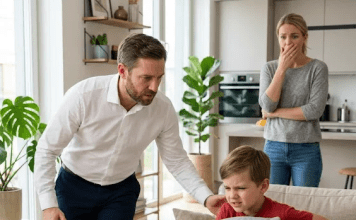 Razvedeni otac pokupio je svog šestogodišnjeg sina i shvatio da jedva može da sedne — dok šapat kroz suze kod kuće nije otkrio tajnu skrivanu predugo