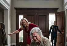 Čuli su smeh iz susedne sobe dok je starija majka klečala u tišini, ribajući cipele pod hladnim naredbama svoje buduće snaje — ali onog trenutka kada je uskršnje zvono na vratima zazvonilo, stranac napolju je ušao sa nečim toliko neočekivanim da su njena moć, ponos i kontrola počeli da se ruše pred svima.