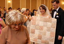 “Poklonila sam svom unuku poklon za venčanje koji sam sašila vlastitim rukama, ali njegova mlada ga je podigla pred svim gostima i počela da ga ismejava 😱