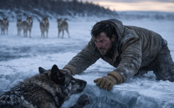 Jedan čovek je spasio trudnu vučicu koja je tonula u ledenu vodu, ali nije mogao ni da zamisli kakva će noćna mora ovaj čin dobrote postati za njega… 😱😲