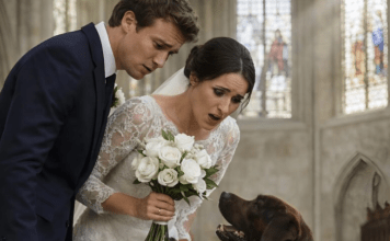 Tokom venčanja, pas je uhvatio rub mladine haljine zubima i počeo frenetično da laje: svi su mislili da je pas jednostavno poludeo, sve dok se nije dogodilo ovo… 😨😱