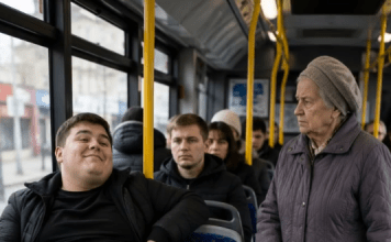U autobusu bahati mladić ne samo da je odbio ustupiti mjesto starijoj ženi, već je demonstrativno stavio nogu na sjedište — ali ovakvu kaznu sigurno nije očekivao 😨😱