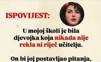 NIKAD NIJE REKLA NI RIJEČ U ŠKOLI: A onda je na tabli napisala jednu rečenicu