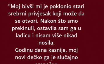 “Moj bivši mi je poklonio stari srebrni privjesak…”